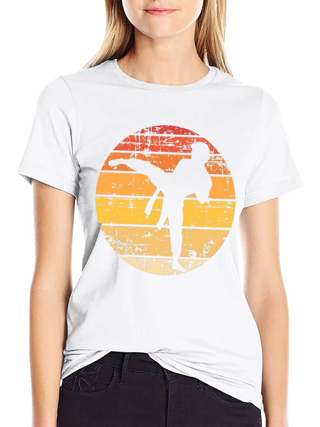 Karate Sunset T-Shirt - Retro Martial Arts Tee