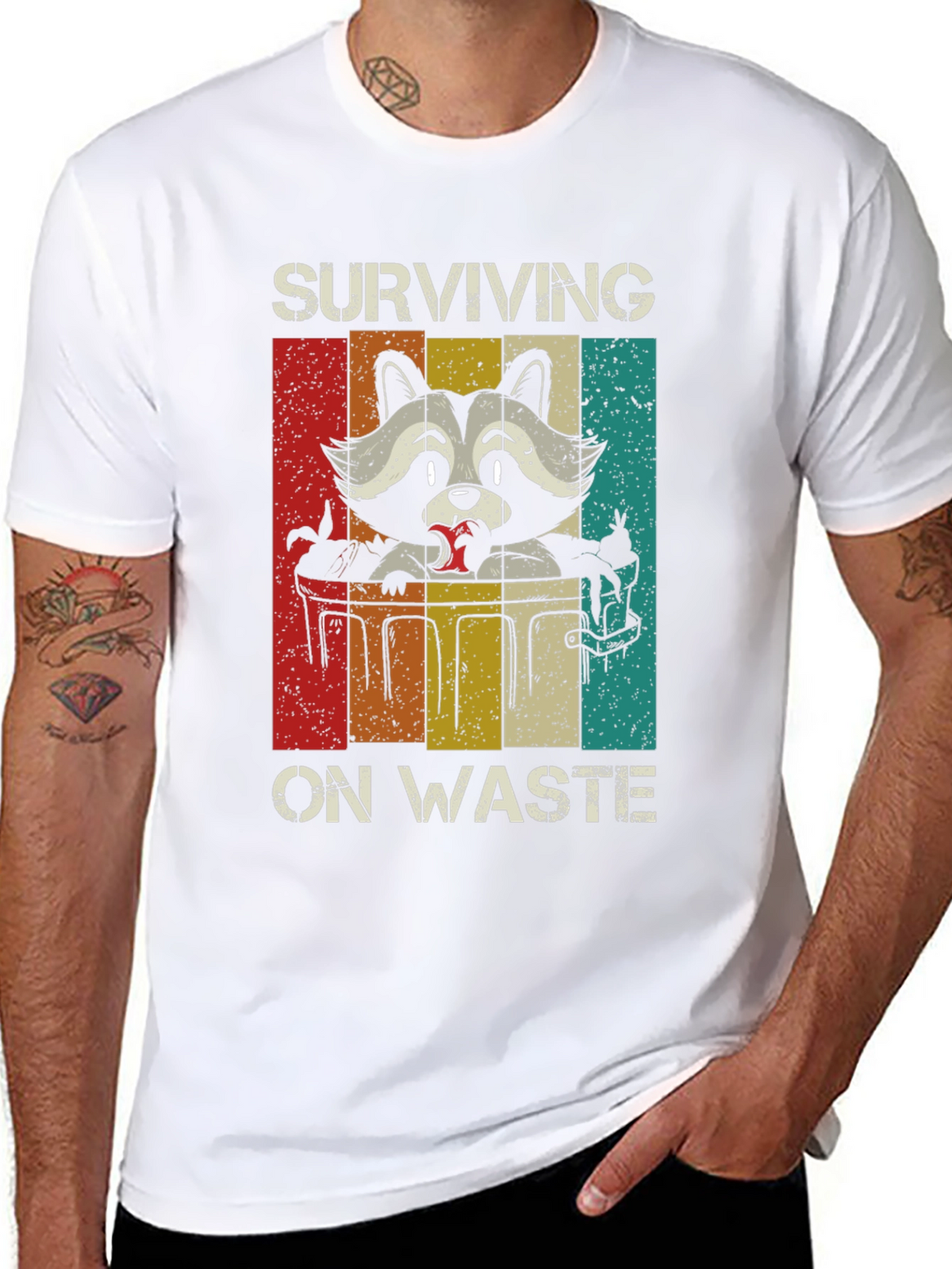 Surviving on Waste Raccoon Graphic Tee