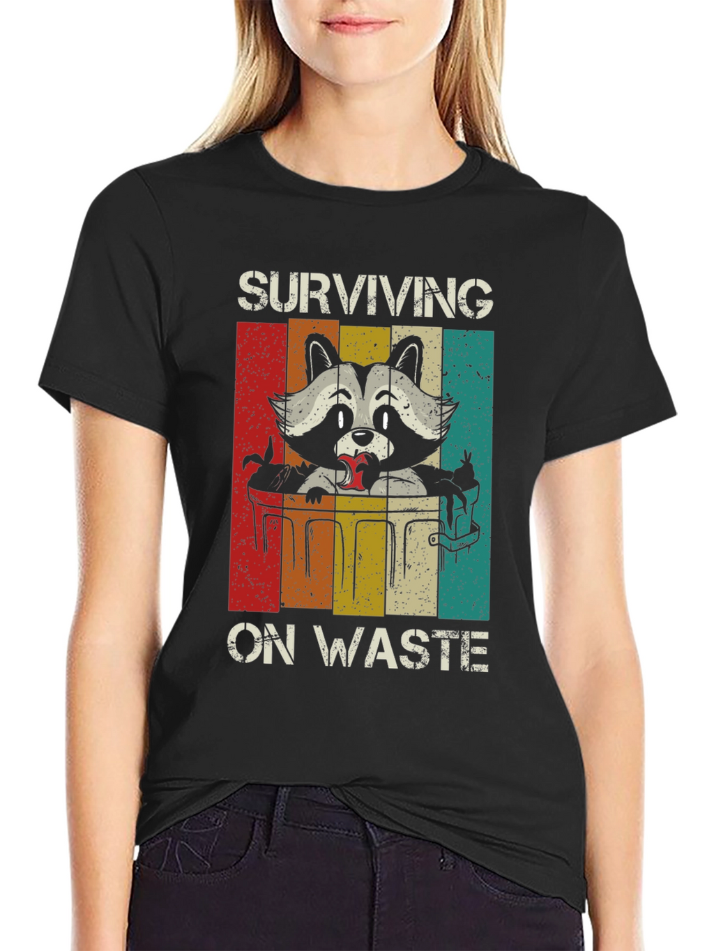 Surviving on Waste Raccoon Graphic Tee