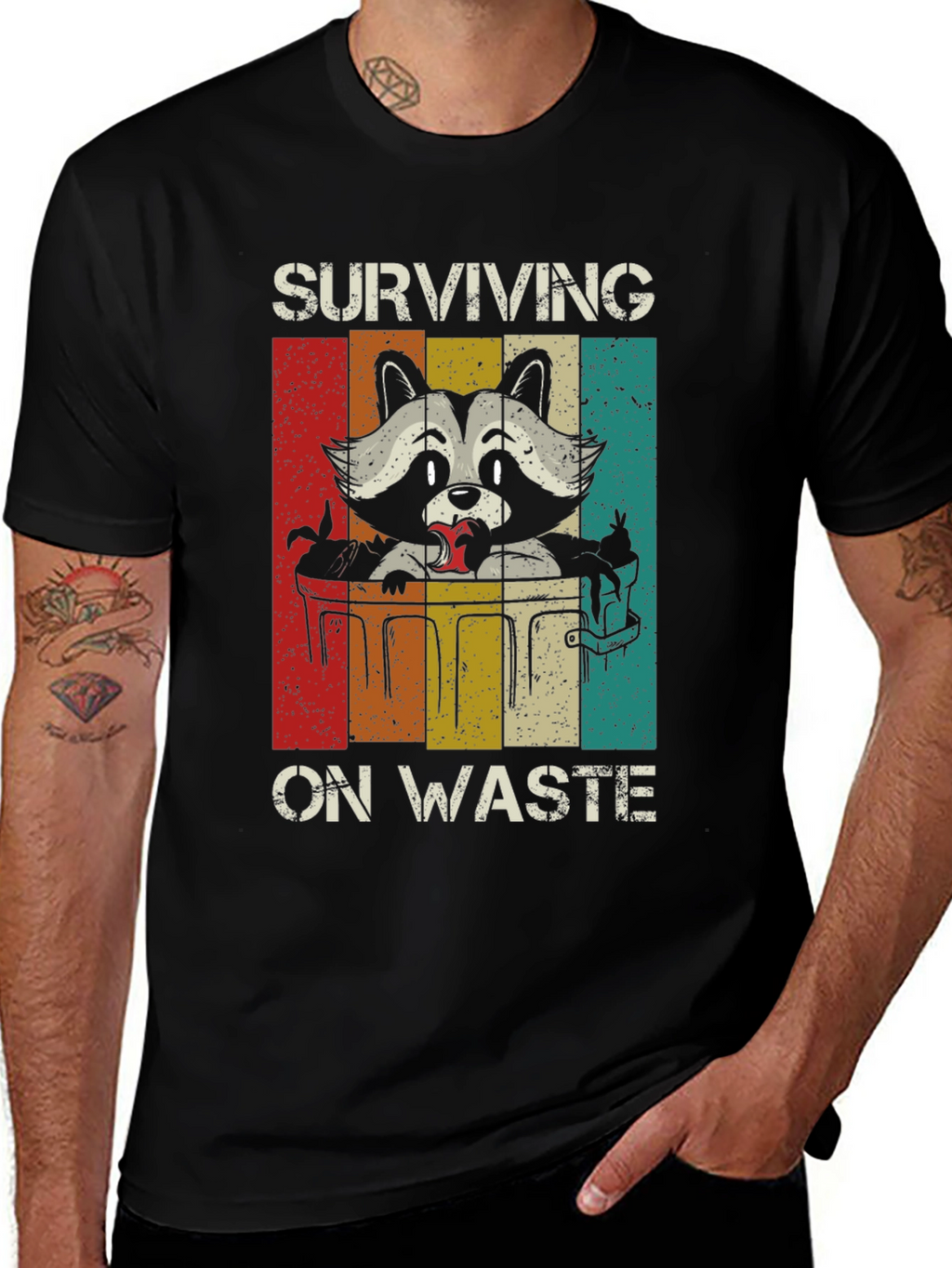 Surviving on Waste Raccoon Graphic Tee