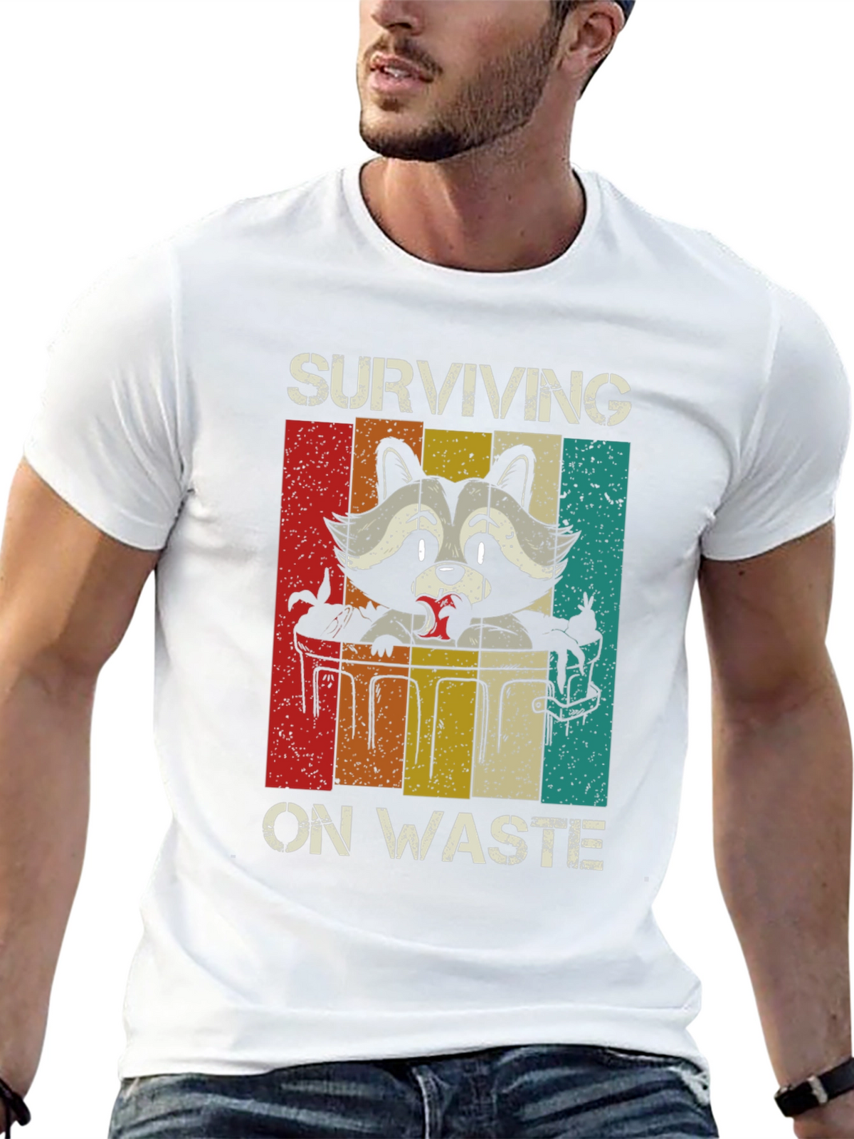 Surviving on Waste Raccoon Graphic Tee