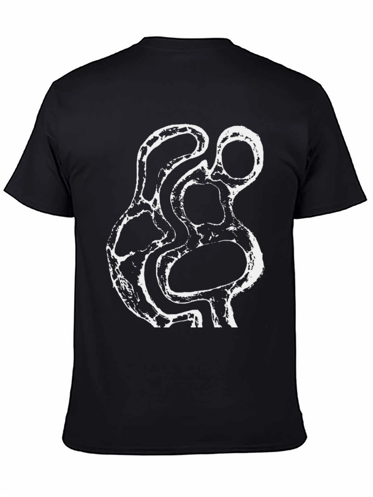 Abstract Print Black T-Shirt