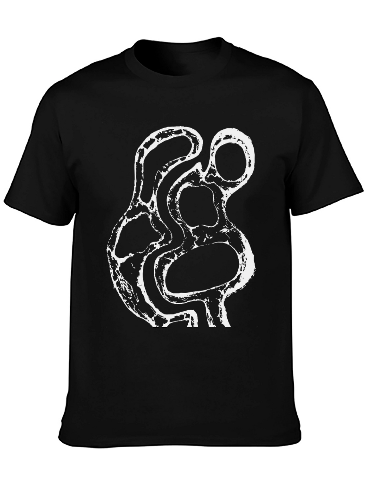 Abstract Print Black T-Shirt