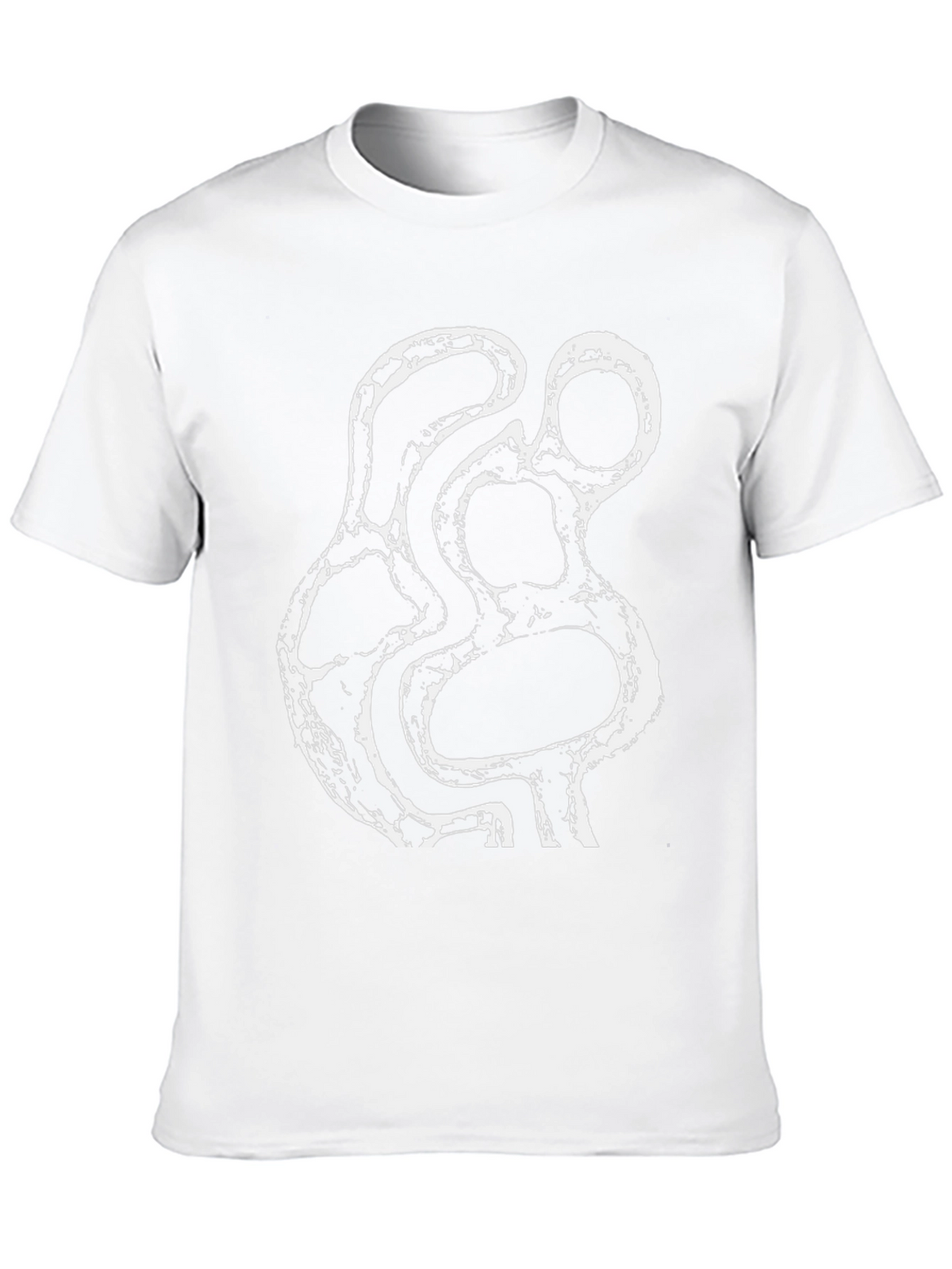Abstract Print Black T-Shirt