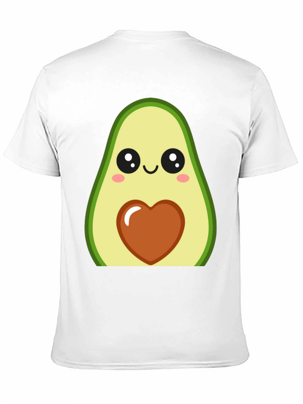 Cute Avocado Heart Graphic Black T-Shirt
