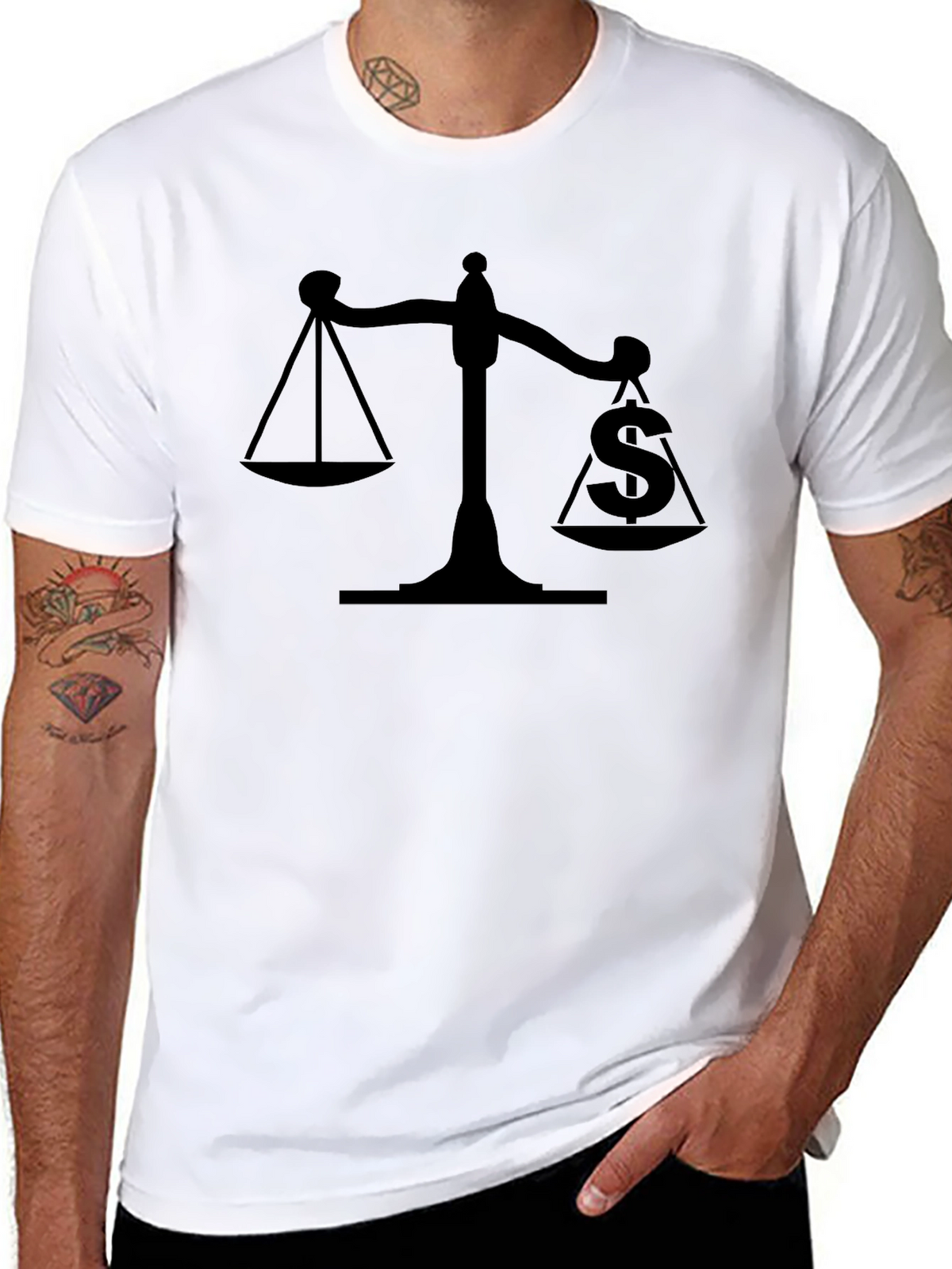 Balance of Power Black Graphic Tee