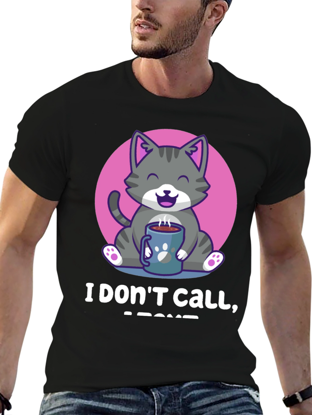 Cute Cat Coffee T-Shirt