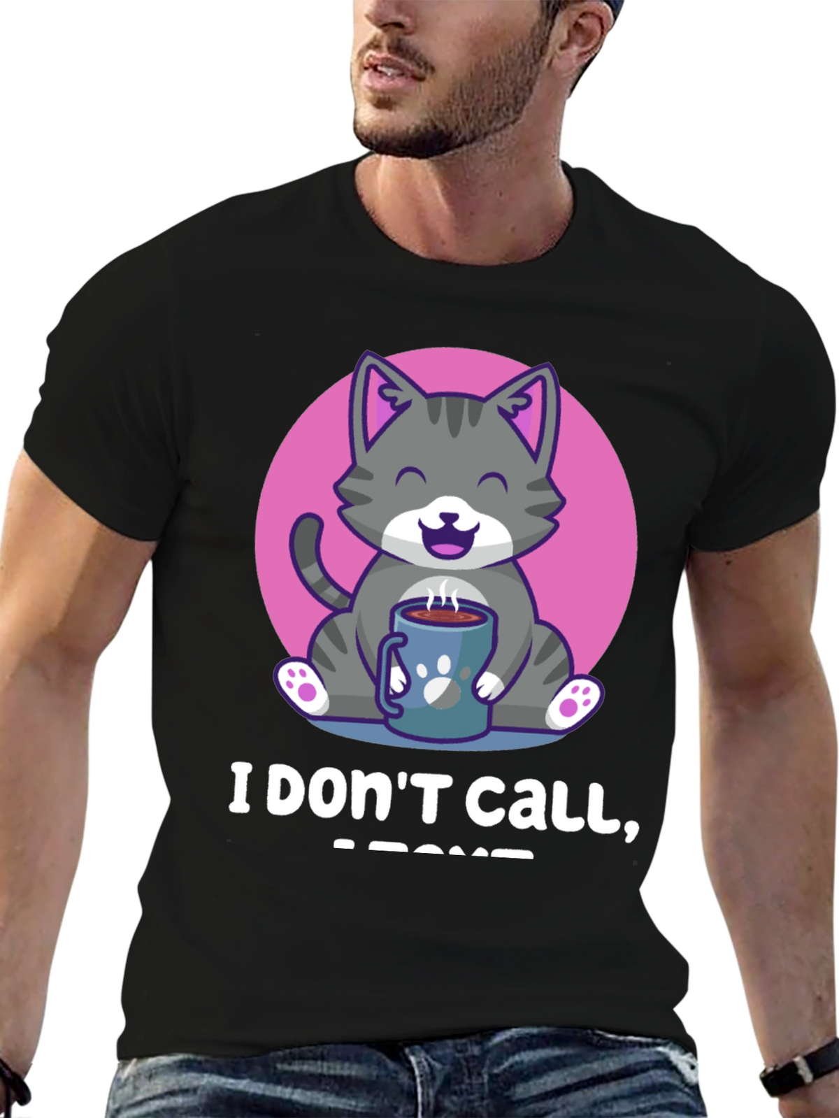Cute Cat Coffee T-Shirt