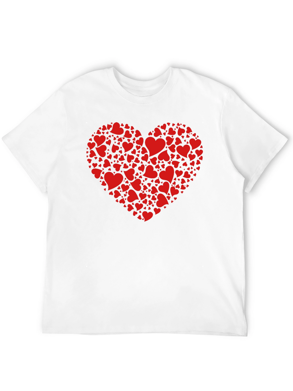 Heart Pattern Black T-Shirt