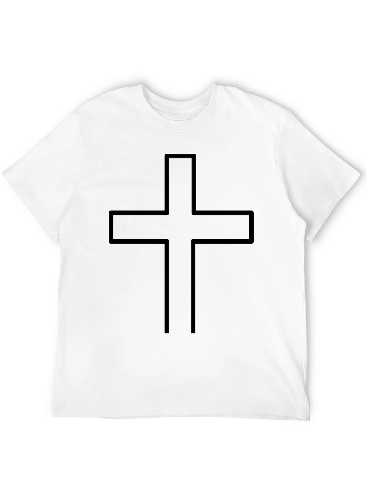 Classic Cross Graphic Tee - Black Cotton T-Shirt