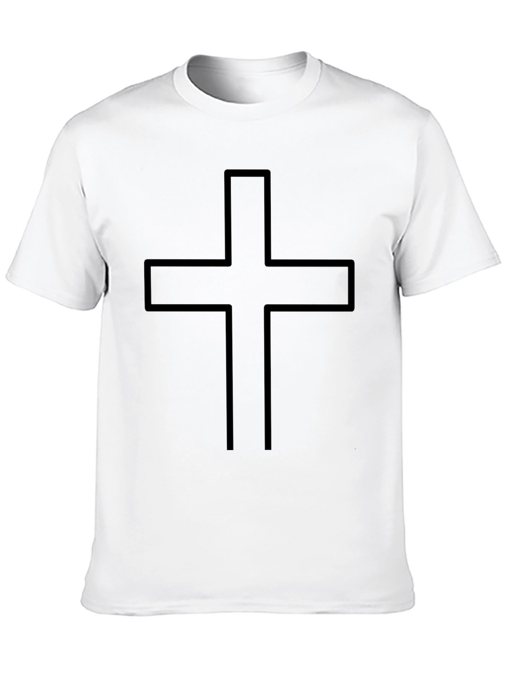 Classic Cross Graphic Tee - Black Cotton T-Shirt
