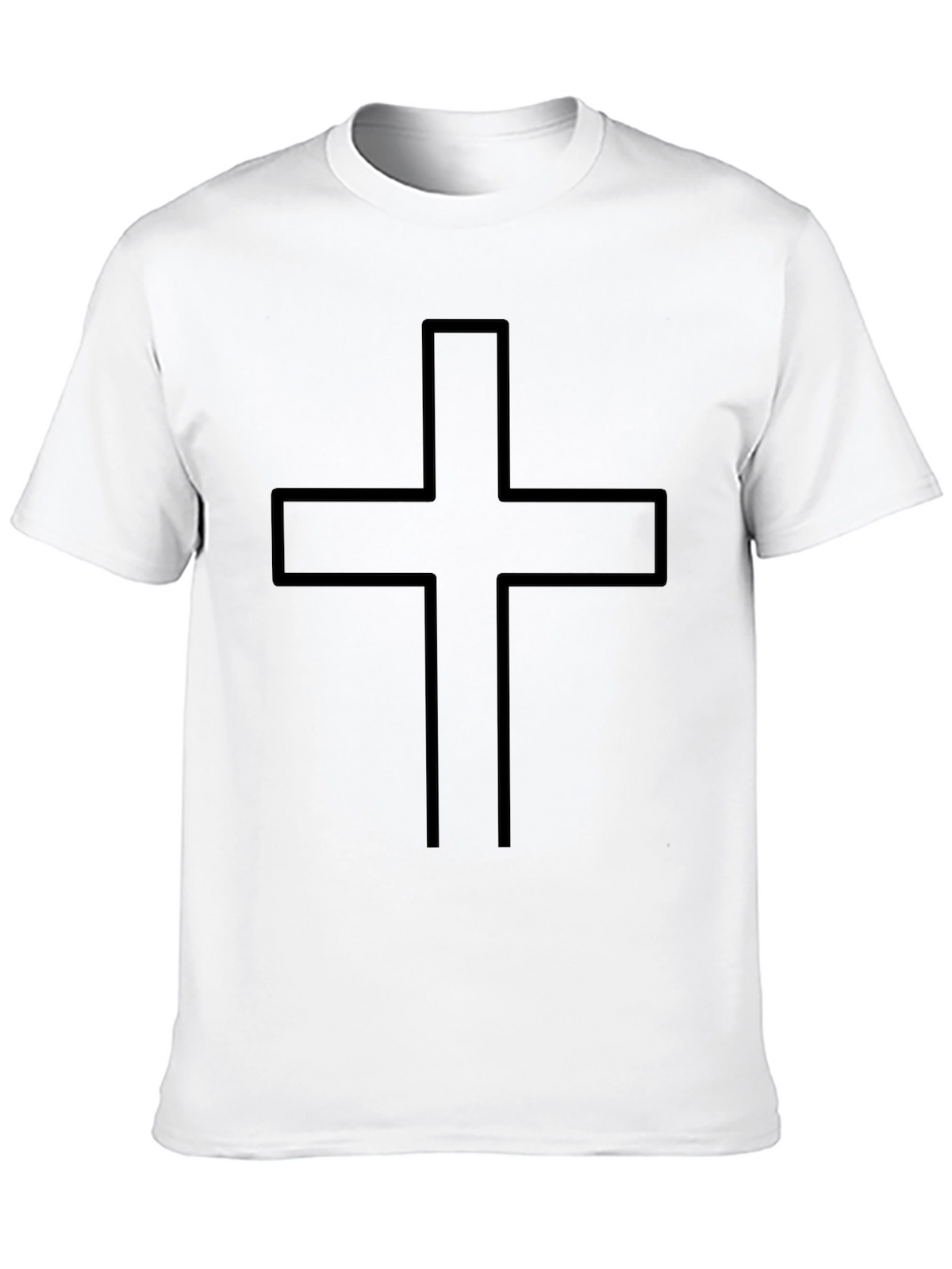 Classic Cross Graphic Tee - Black Cotton T-Shirt