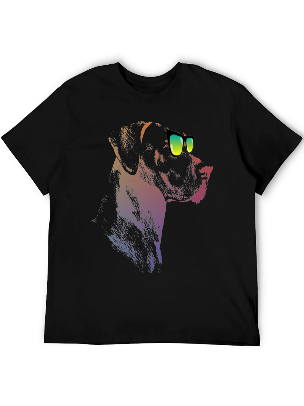 Cool Dog Tee: Black T-Shirt with Dog Graphic