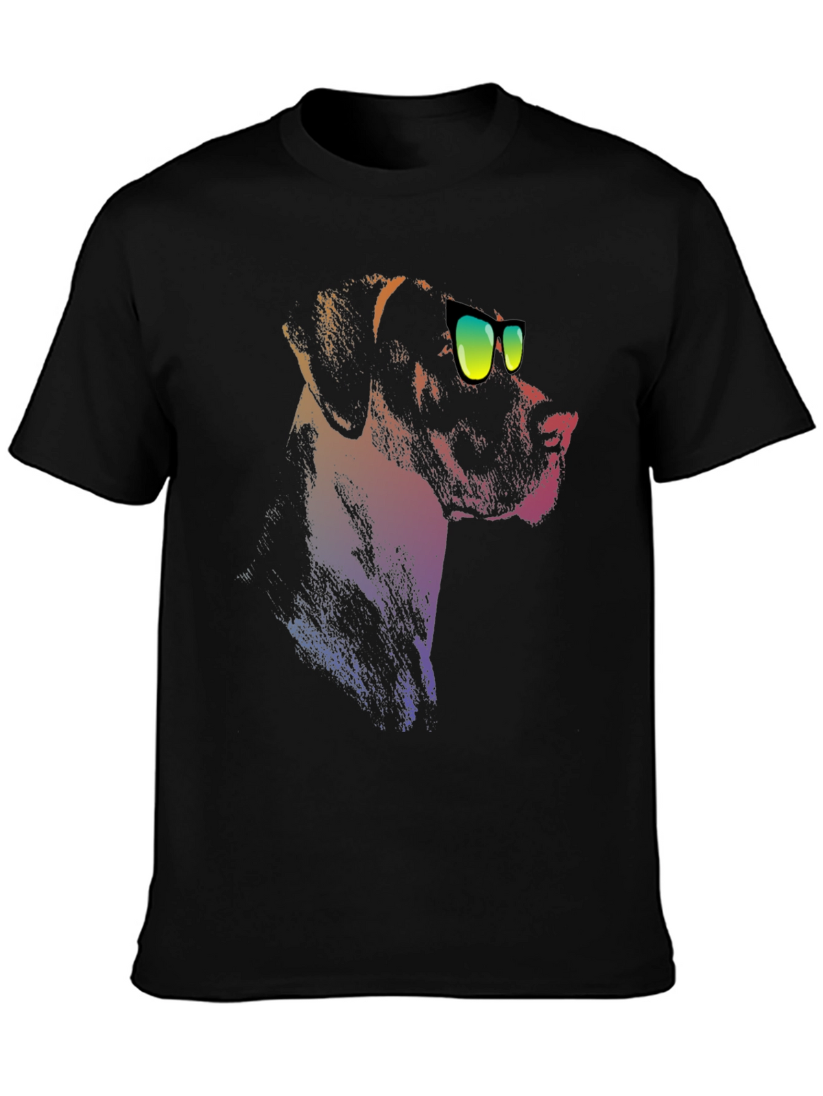 Cool Dog Tee: Black T-Shirt with Dog Graphic