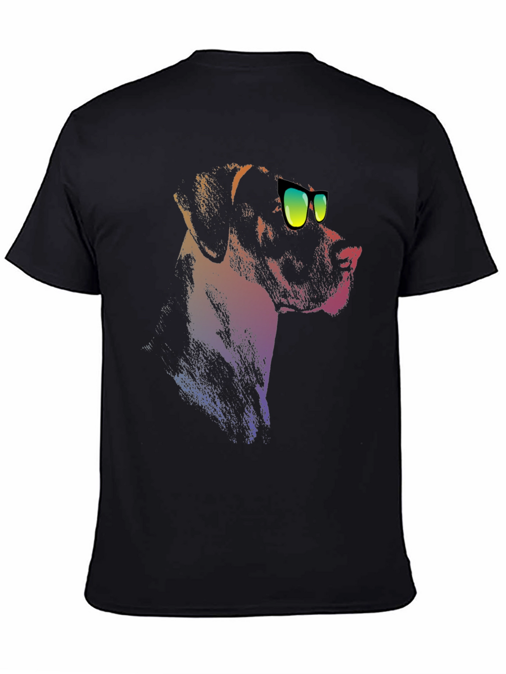 Cool Dog Tee: Black T-Shirt with Dog Graphic