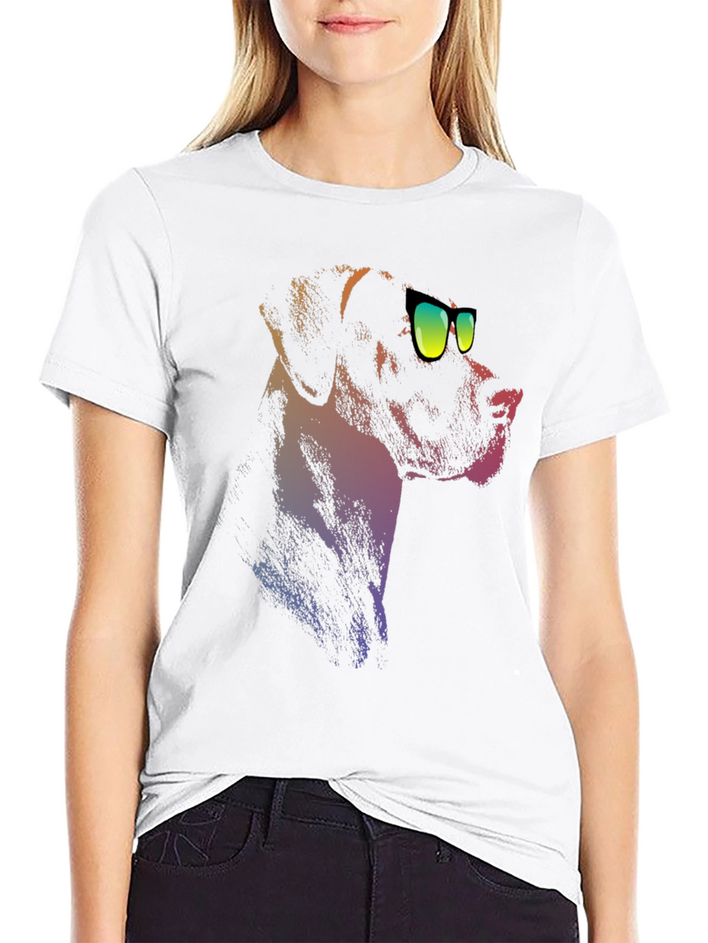 Cool Dog Tee: Black T-Shirt with Dog Graphic