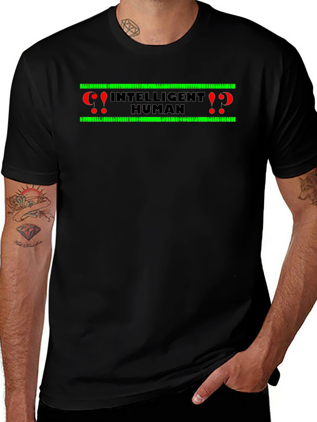 Intelligent Human Graphic Tee - Black