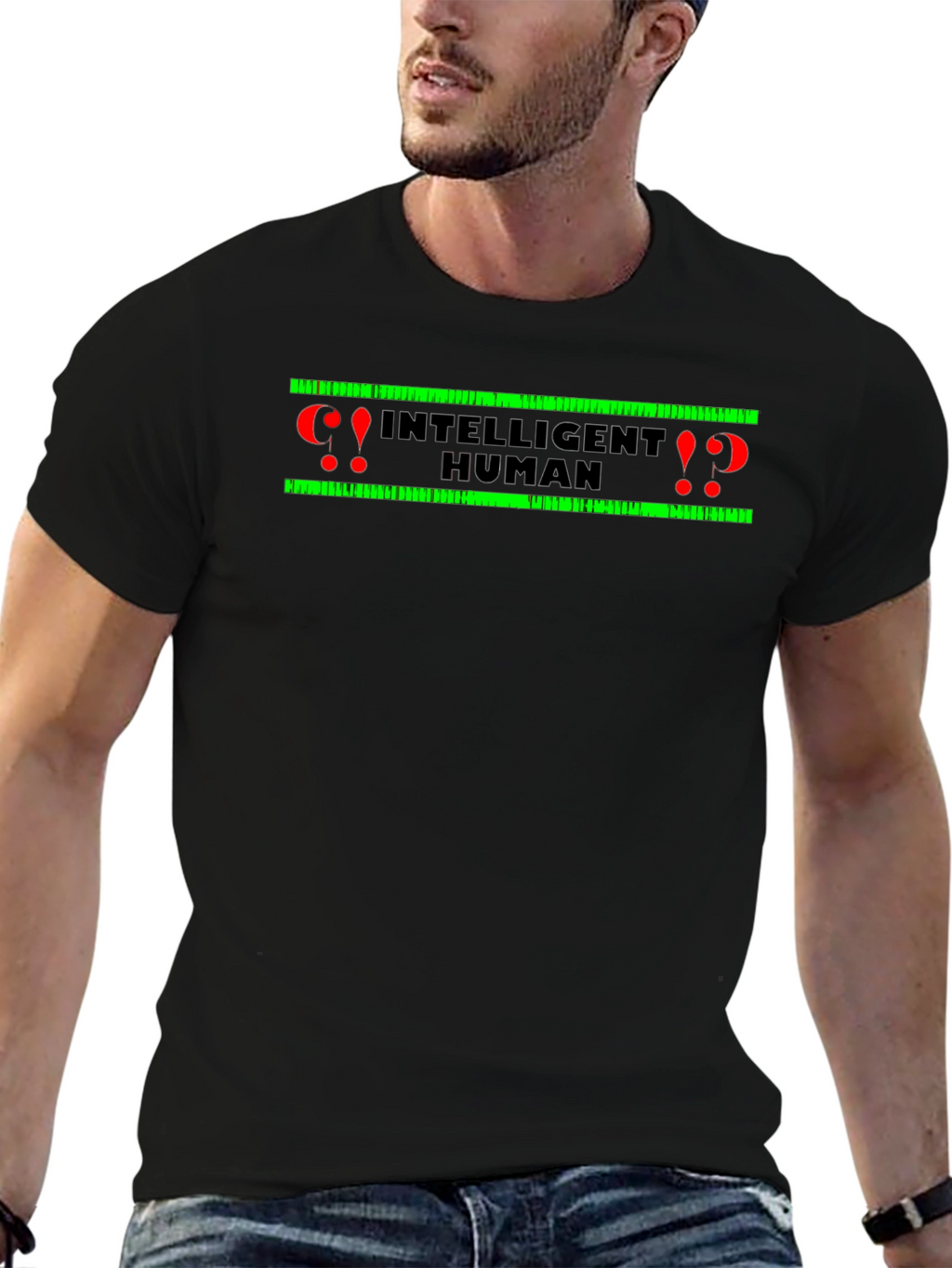 Intelligent Human Graphic Tee - Black