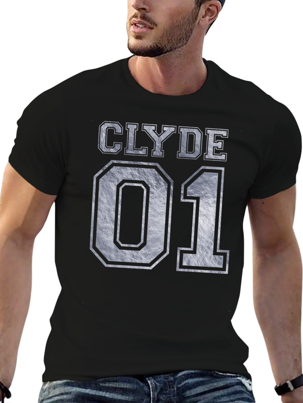 Clyde 01 Graphic Tee - Black Cotton Blend