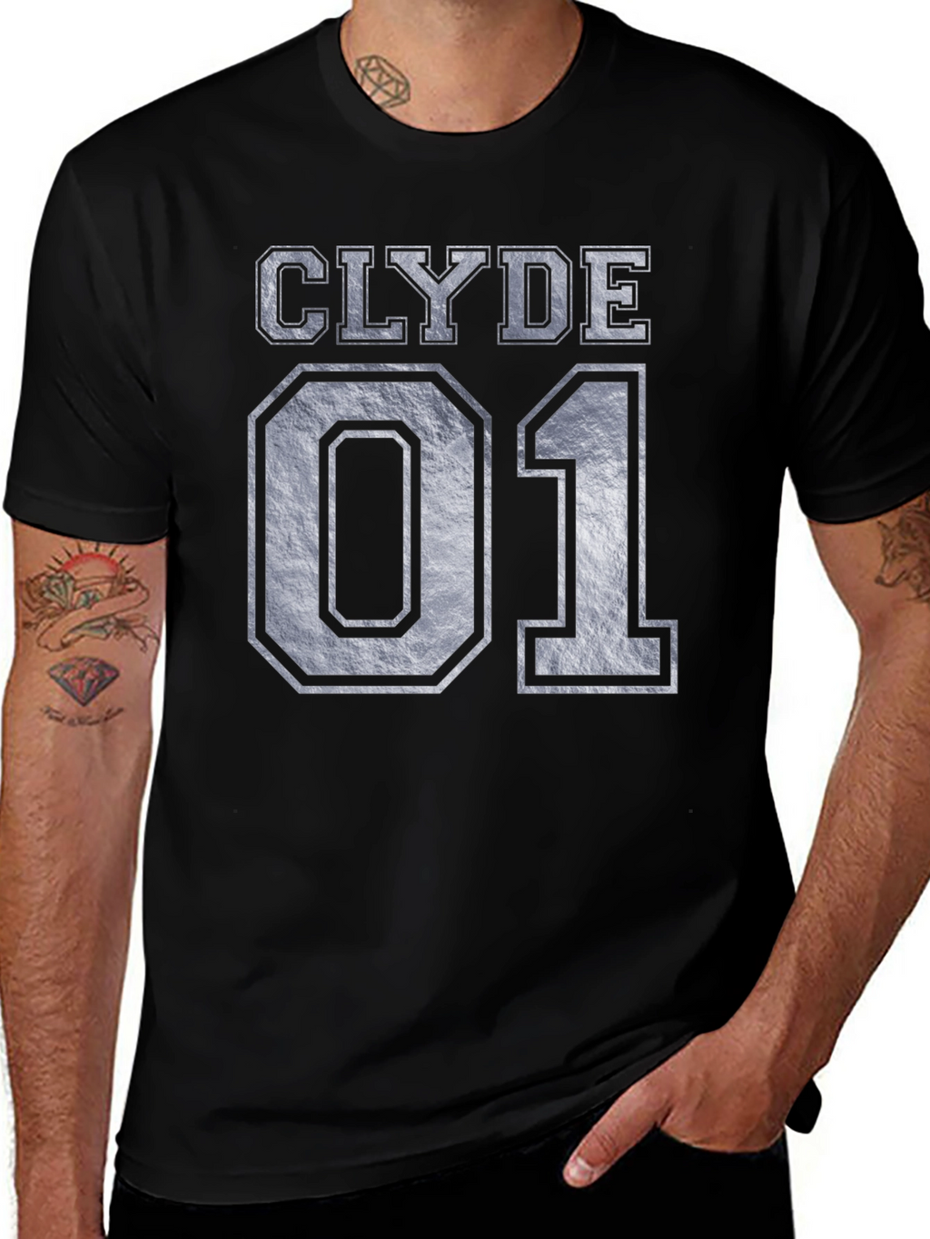 Clyde 01 Graphic Tee - Black Cotton Blend