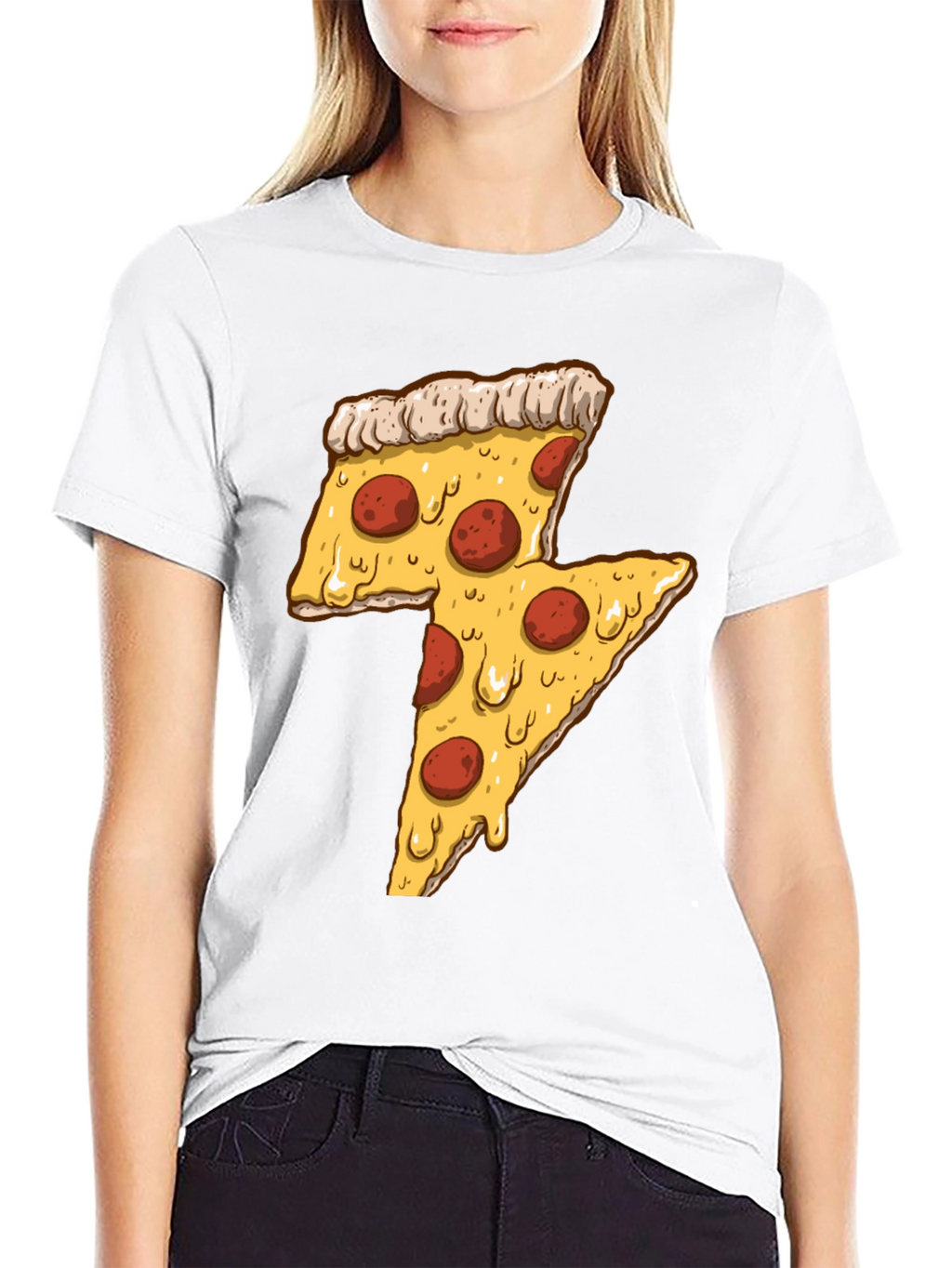 Pizza Lightning Bolt Graphic Tee