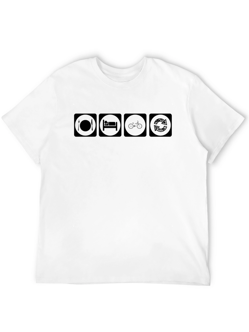 Eat Sleep Cycle Repeat Black T-Shirt