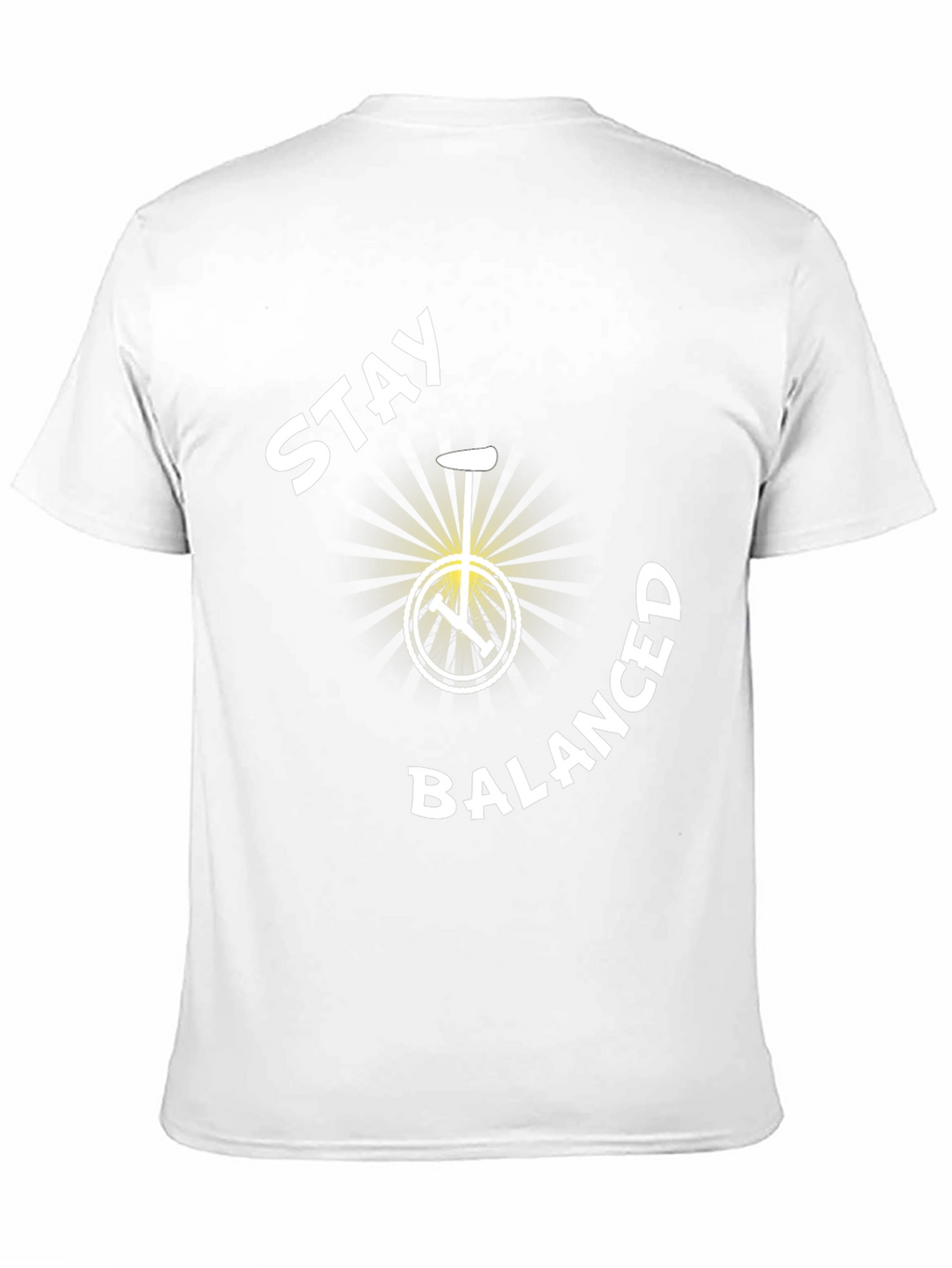 Stay Balanced Unicycle T-Shirt - Black Cotton Tee