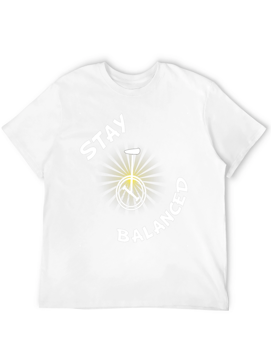Stay Balanced Unicycle T-Shirt - Black Cotton Tee