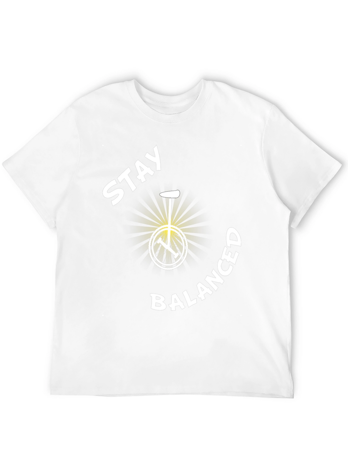 Stay Balanced Unicycle T-Shirt - Black Cotton Tee