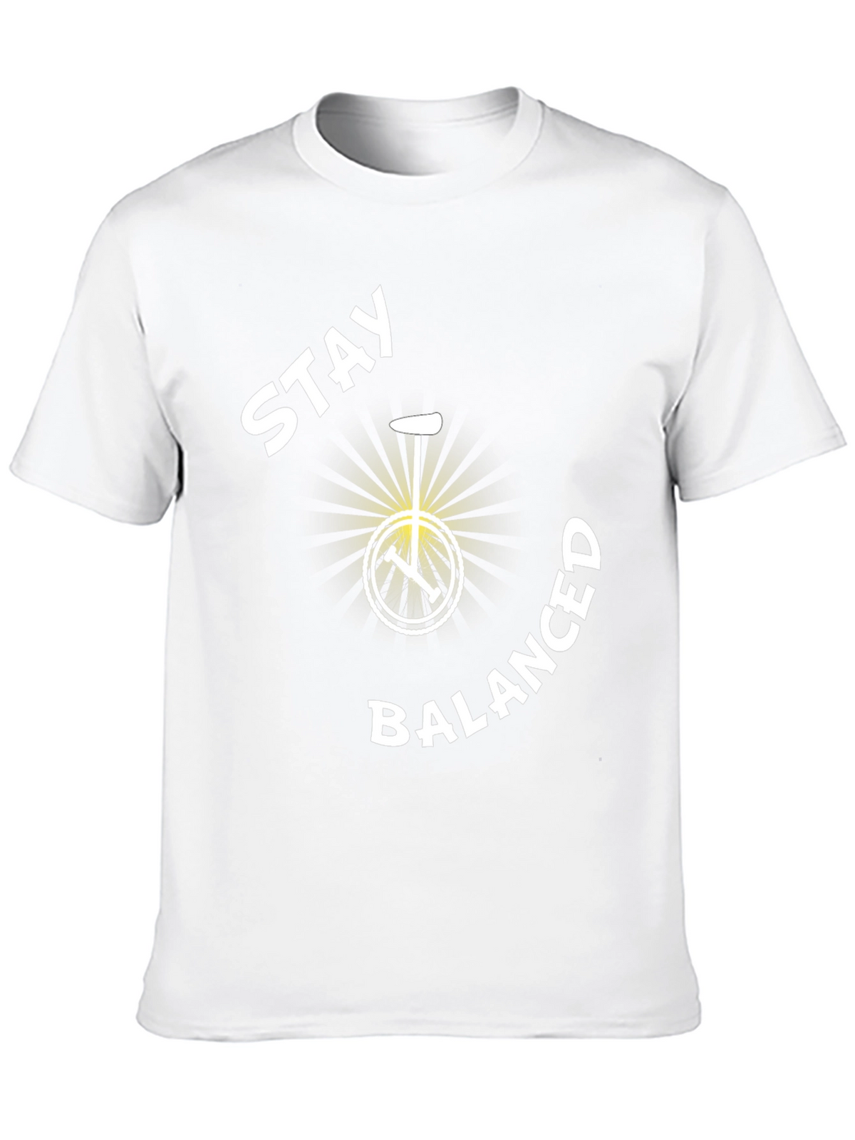 Stay Balanced Unicycle T-Shirt - Black Cotton Tee