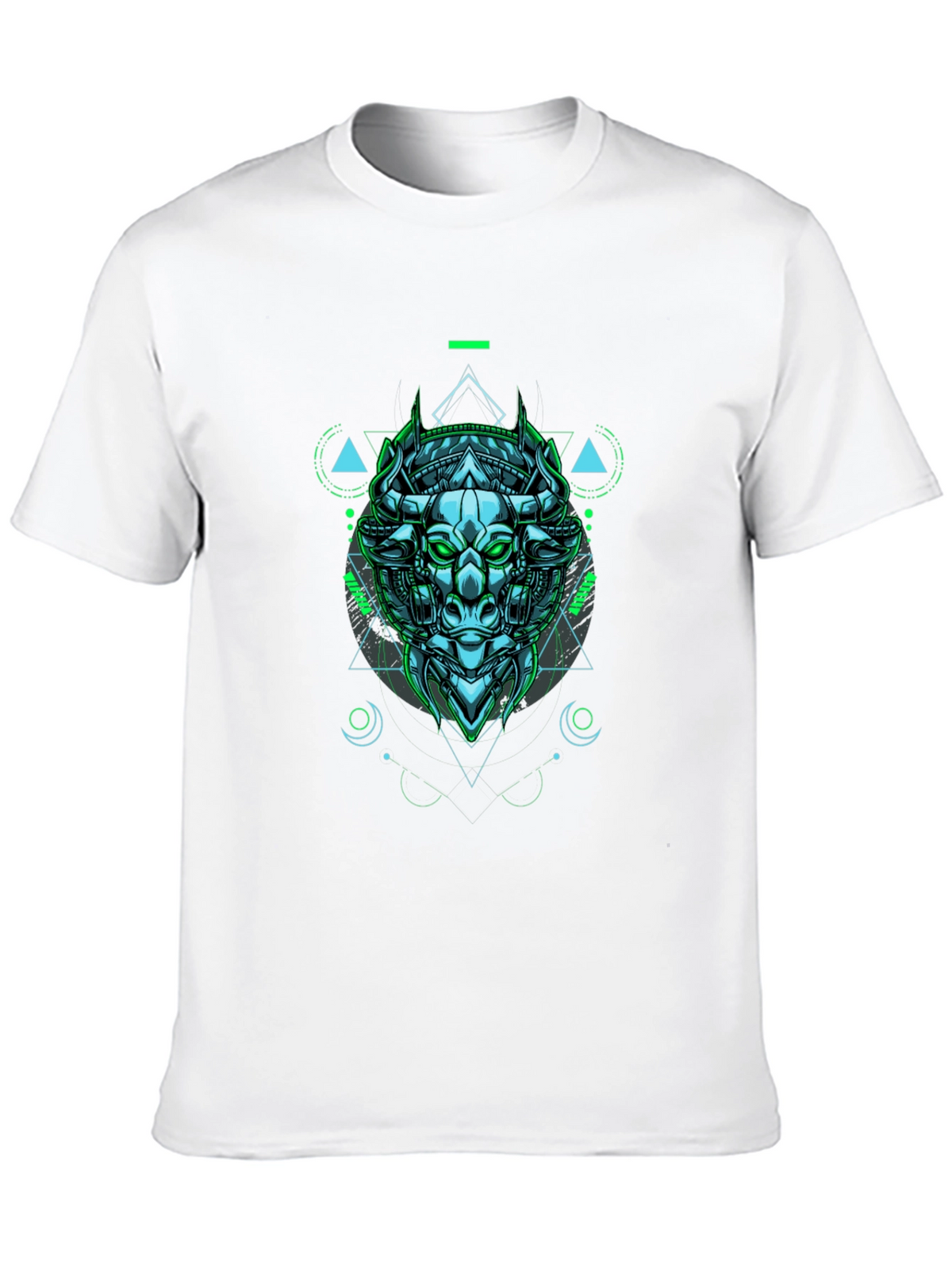 Cyber Bull Graphic Tee - Edgy Style