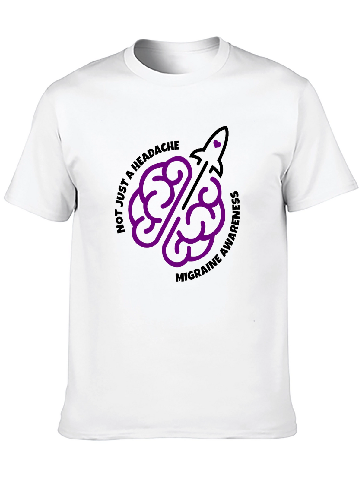 Migraine Awareness T-Shirt - Brain Rocket Design