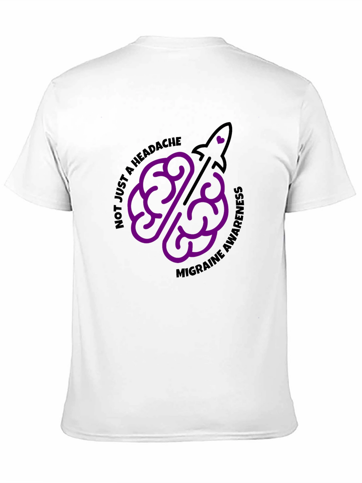 Migraine Awareness T-Shirt - Brain Rocket Design