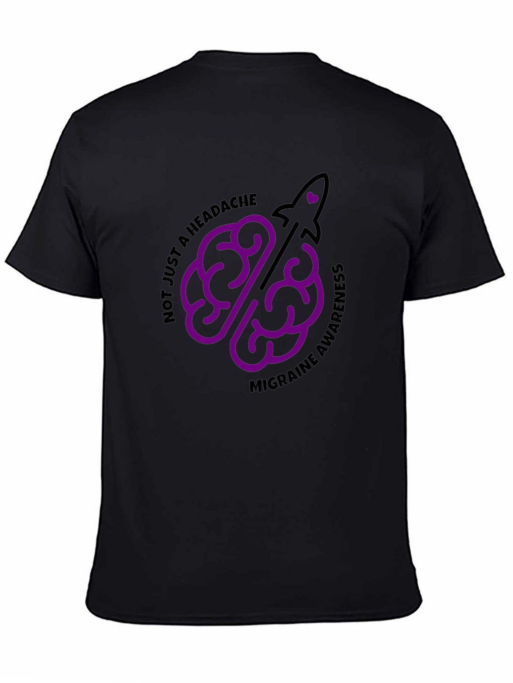 Migraine Awareness T-Shirt - Brain Rocket Design