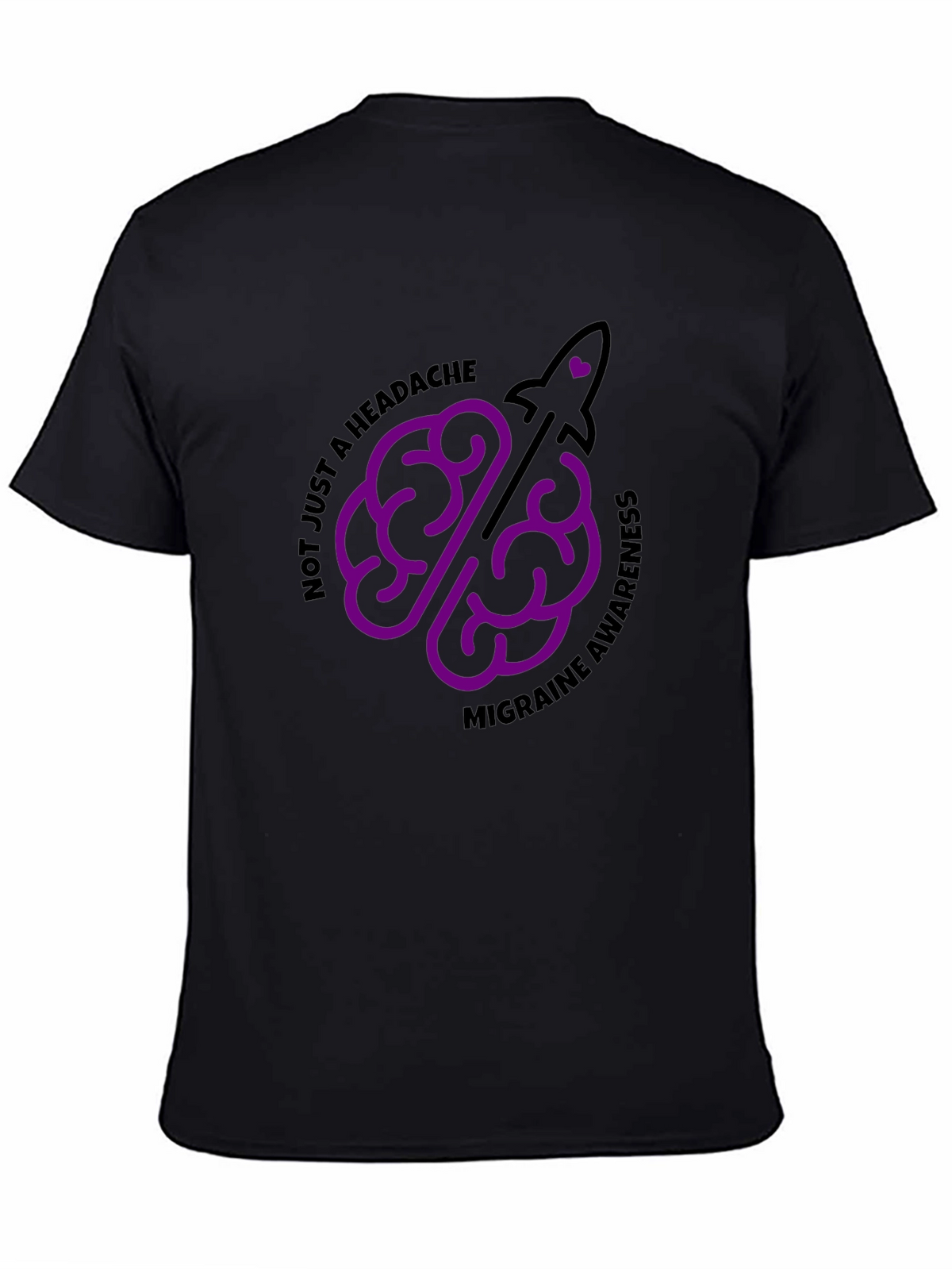 Migraine Awareness T-Shirt - Brain Rocket Design