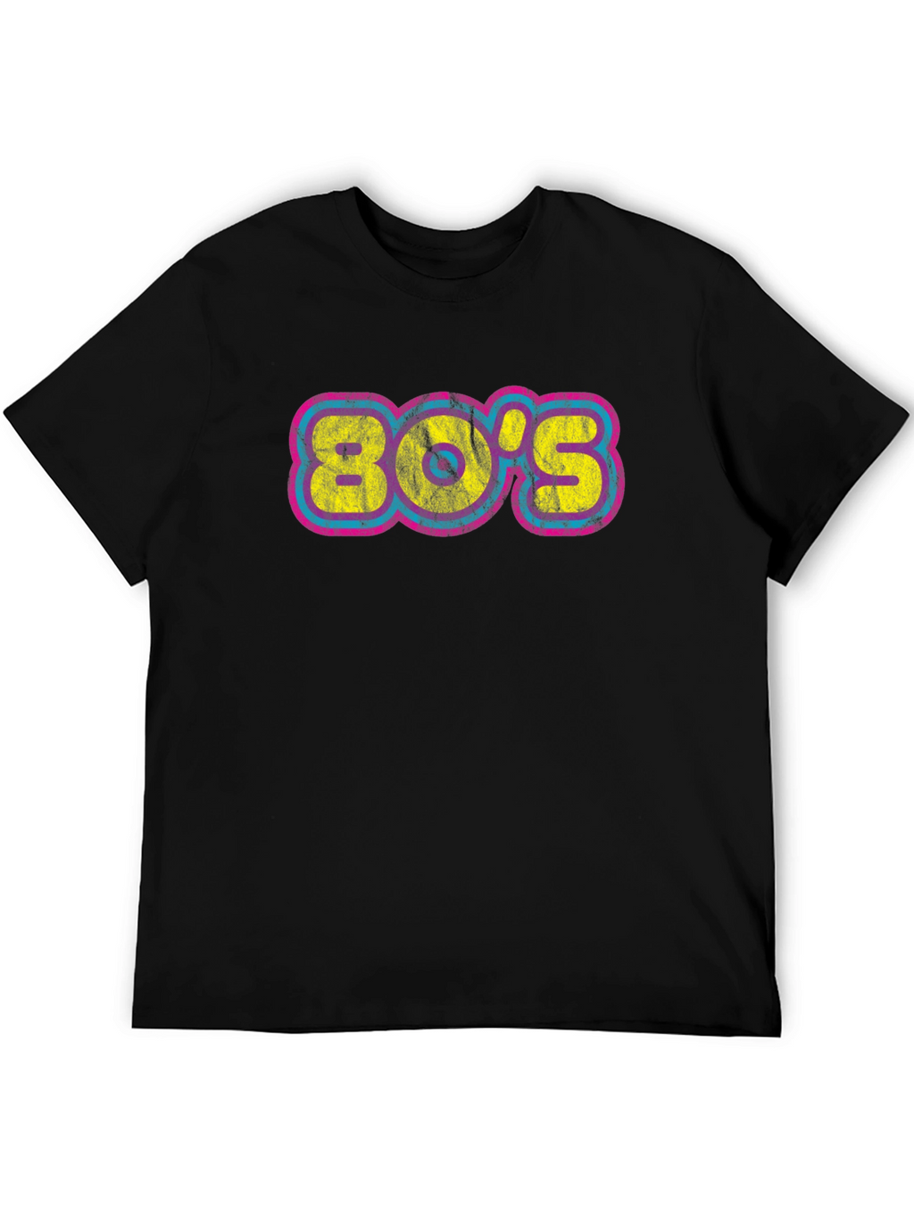 Retro 80s Graphic Tee - Black