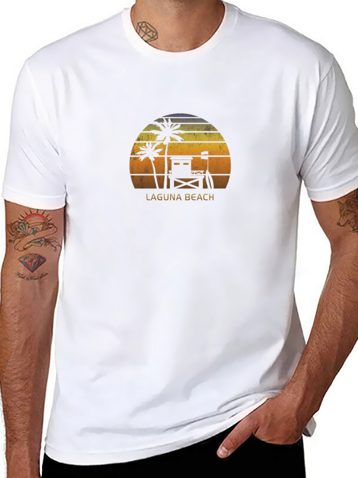 Laguna Beach Sunset Graphic T-Shirt