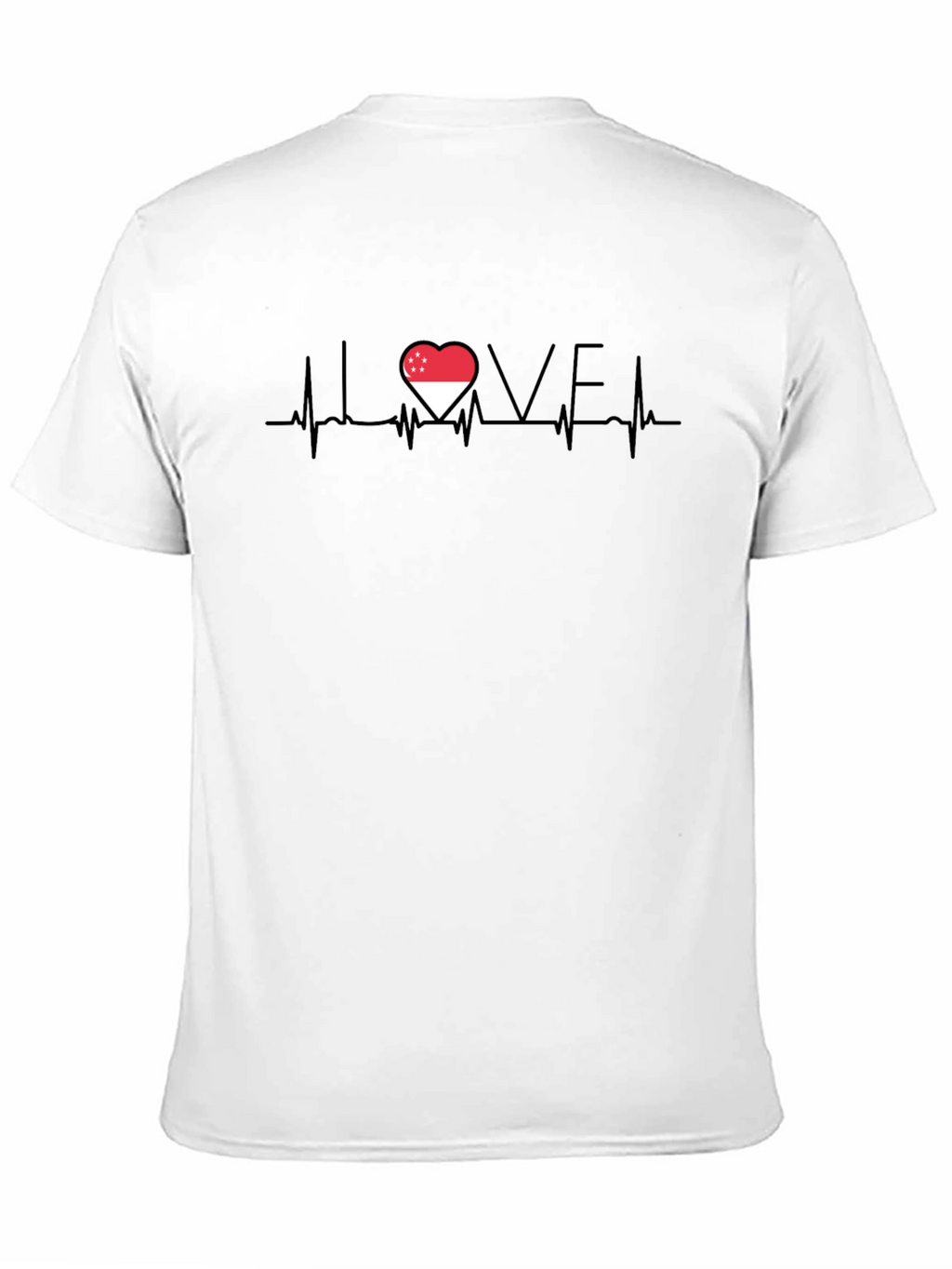 I Love Singapore Heartbeat T-Shirt