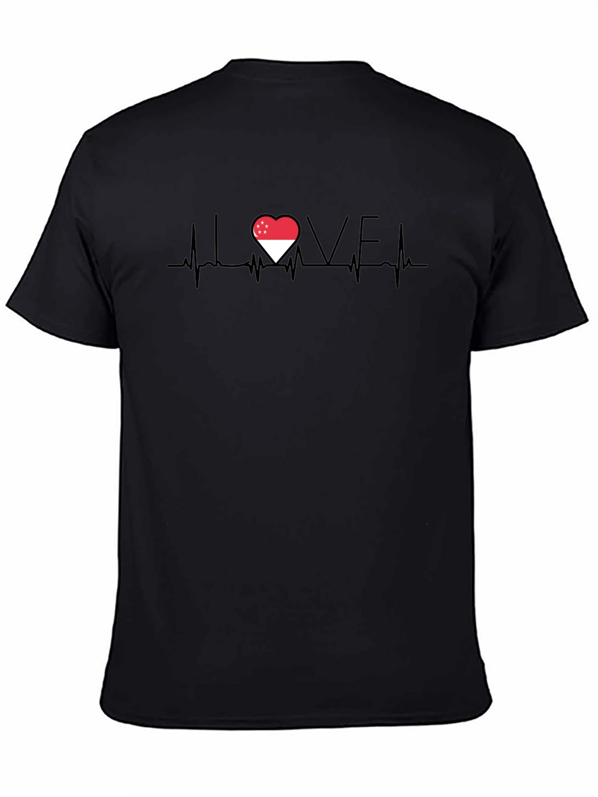 I Love Singapore Heartbeat T-Shirt