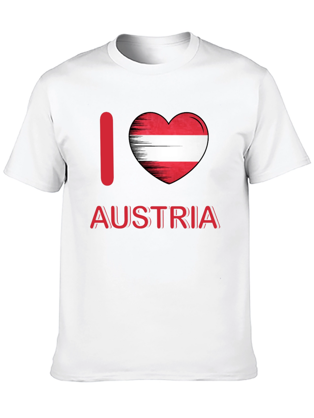 I Love Austria T-Shirt Austrian Flag Heart