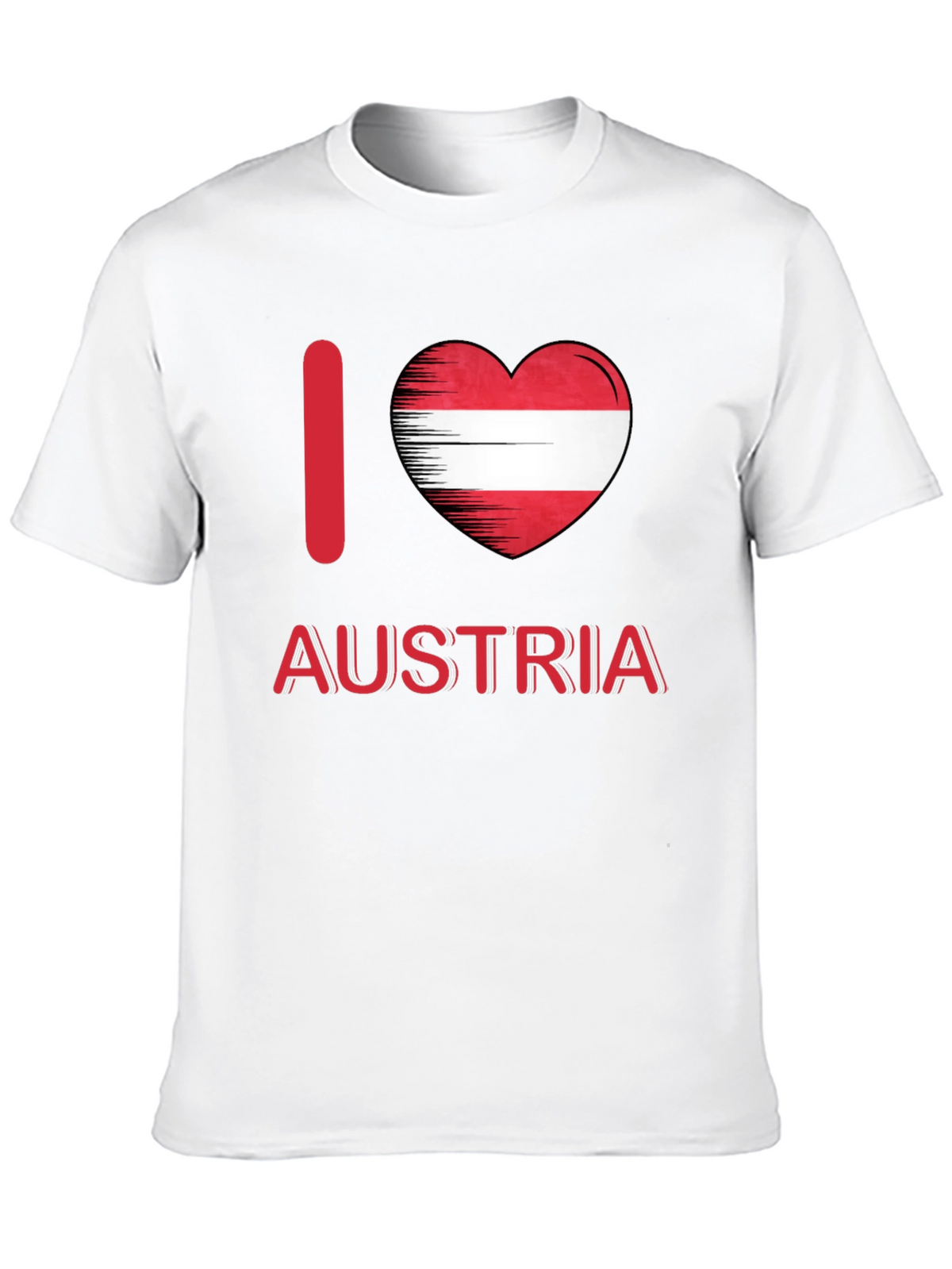 I Love Austria T-Shirt Austrian Flag Heart