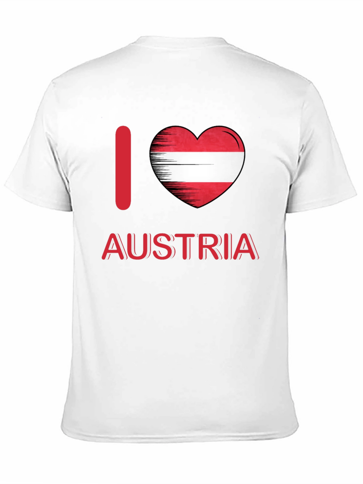 I Love Austria T-Shirt Austrian Flag Heart