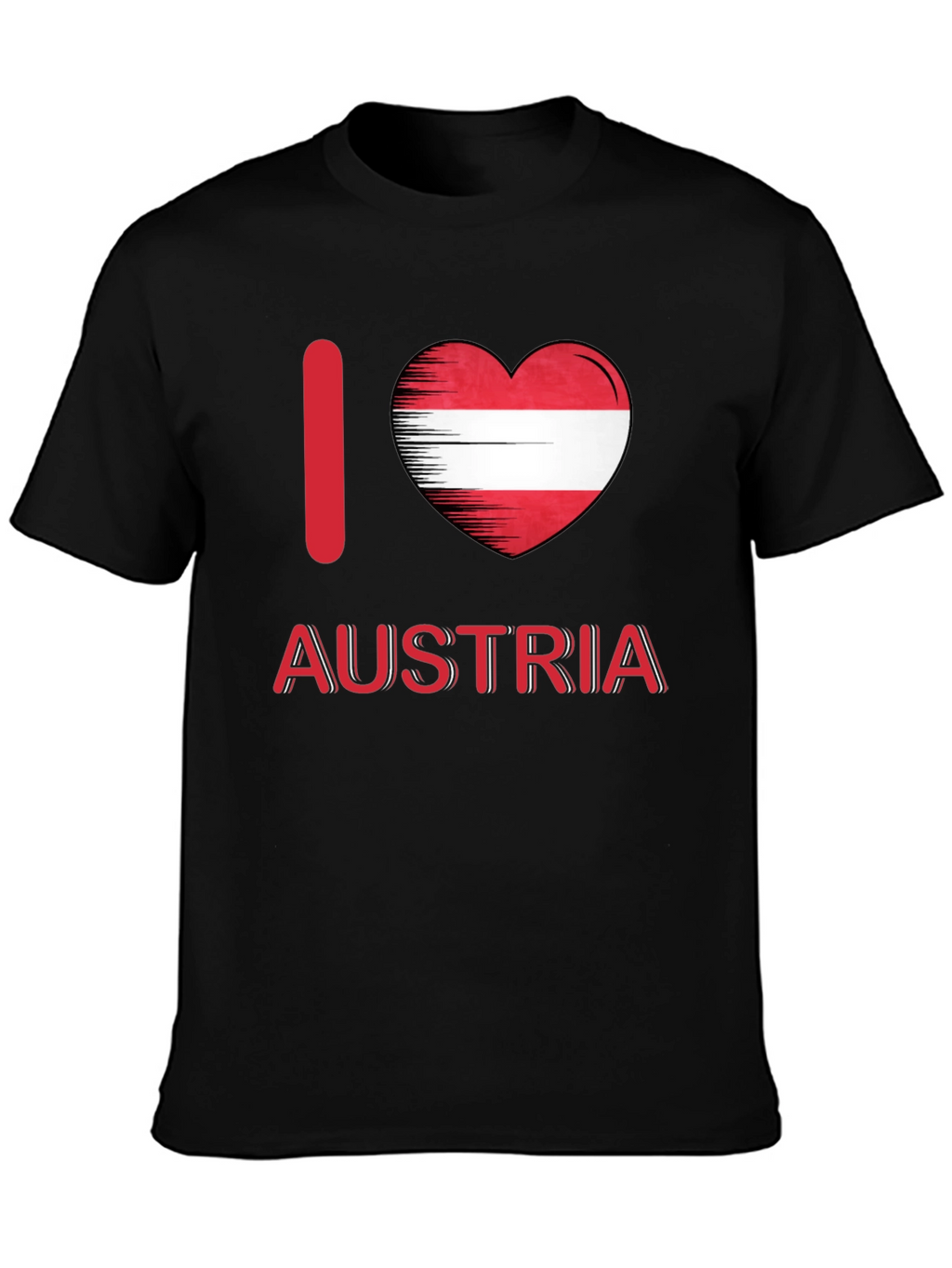 I Love Austria T-Shirt Austrian Flag Heart