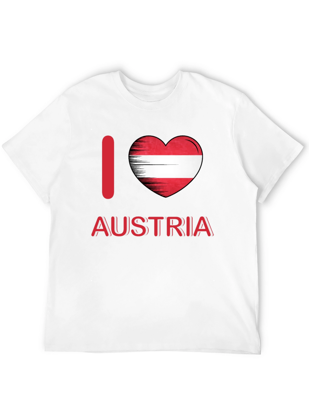 I Love Austria T-Shirt Austrian Flag Heart