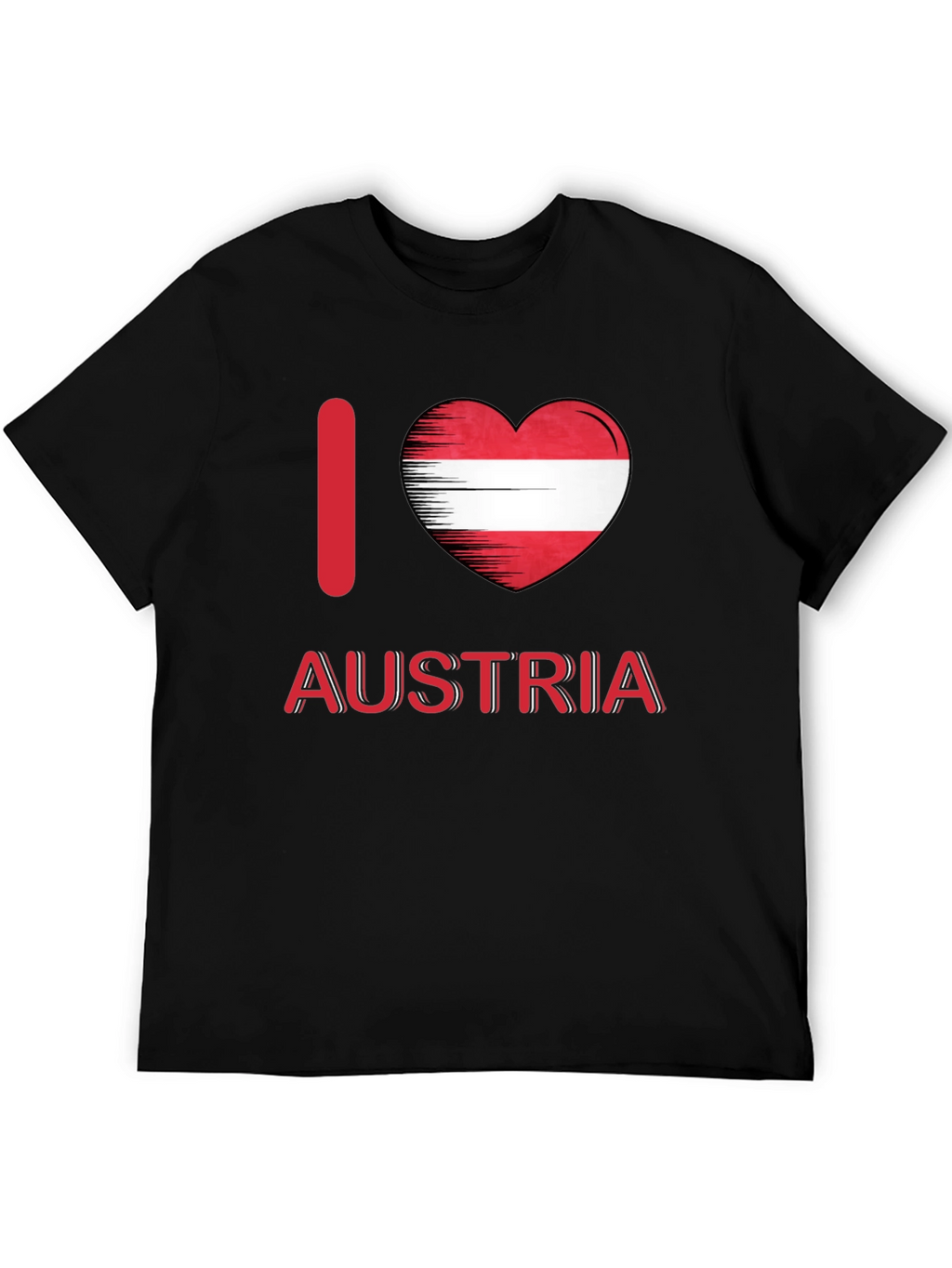 I Love Austria T-Shirt Austrian Flag Heart
