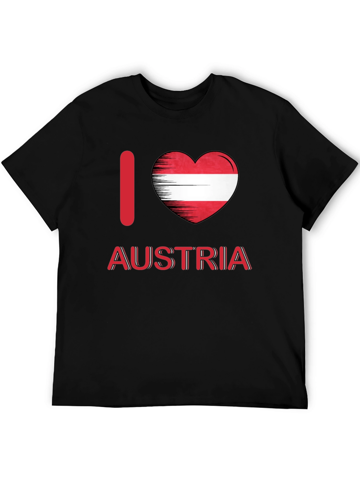 I Love Austria T-Shirt Austrian Flag Heart