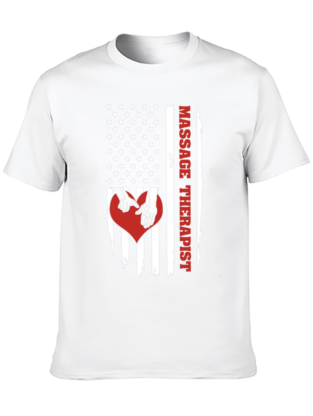 Massage Therapist American Flag Graphic T-Shirt