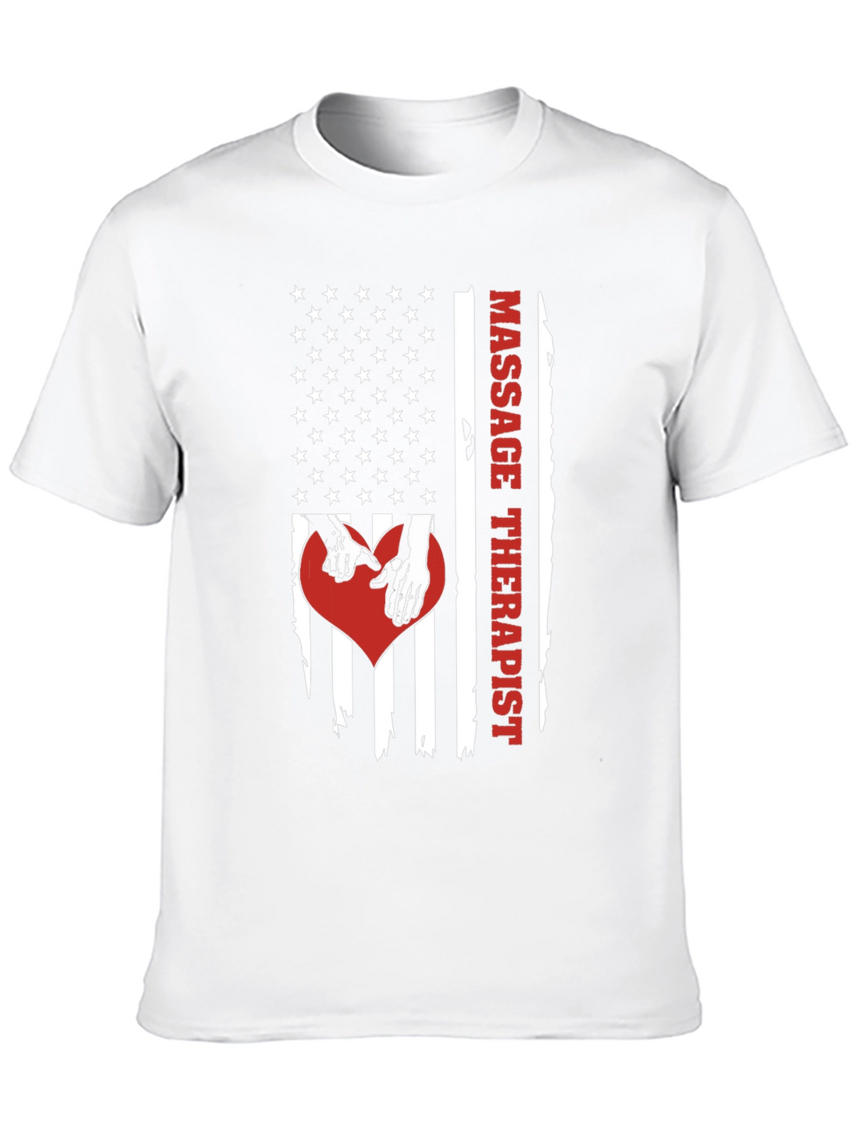 Massage Therapist American Flag Graphic T-Shirt