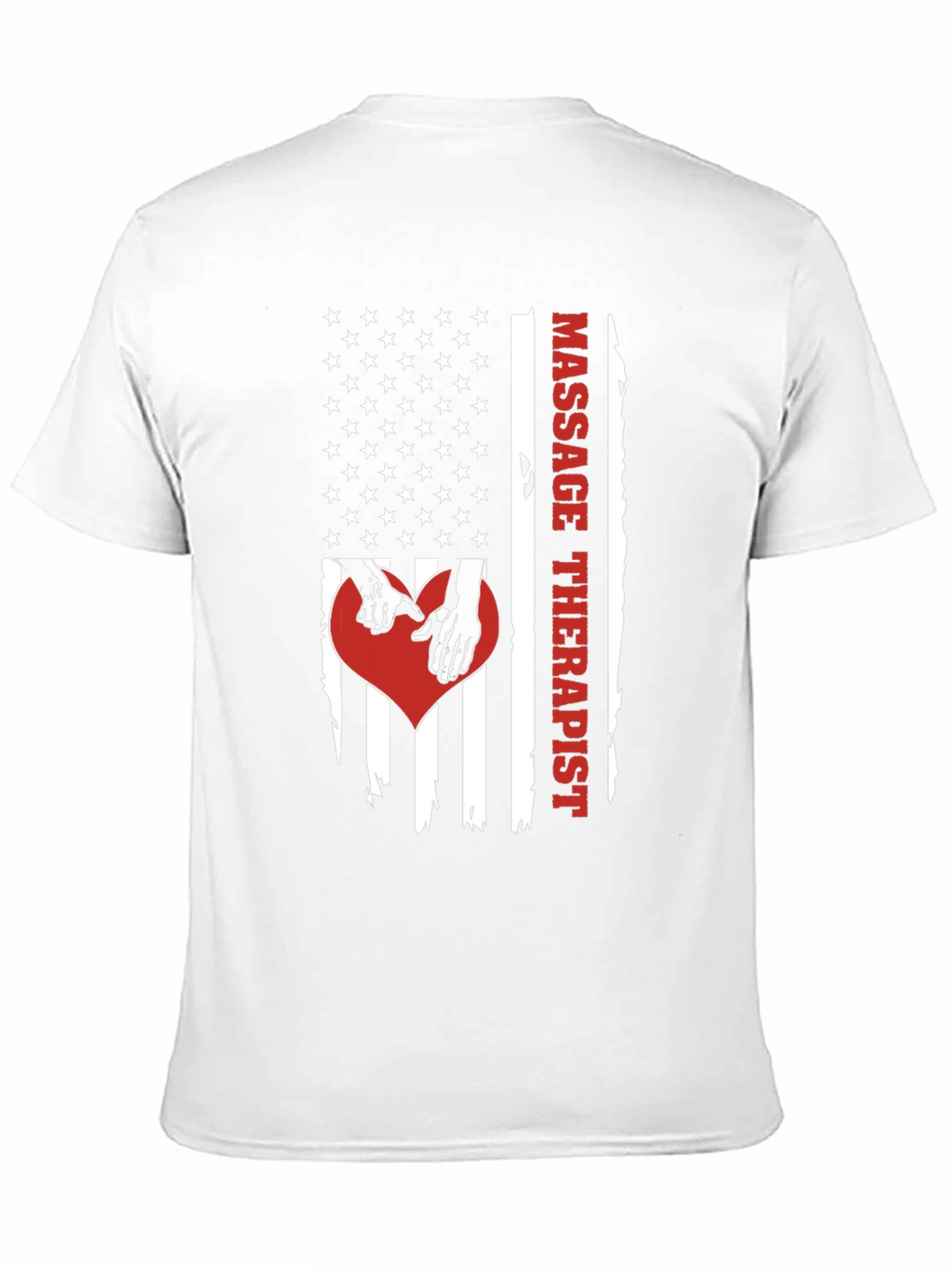 Massage Therapist American Flag Graphic T-Shirt