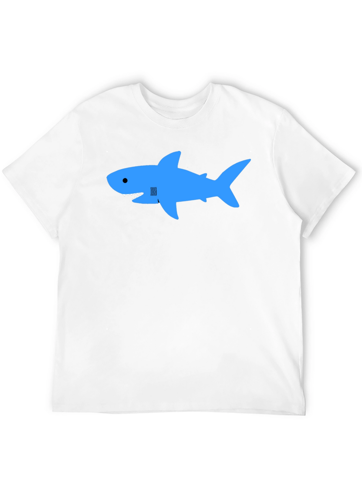 Blue Shark Graphic T-Shirt - Classic Crew Neck